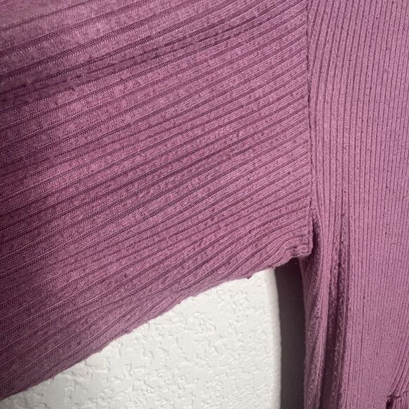 Anthropologie Dolan Left Coast Alissa Midi Dress Mauve Ribbed Cowl Neck XS Ad24 - Picture 6 of 10